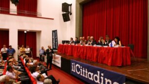 Il faccia a faccia organizzato nel 2012 tra i candidati alla carica di sindaco di Monza