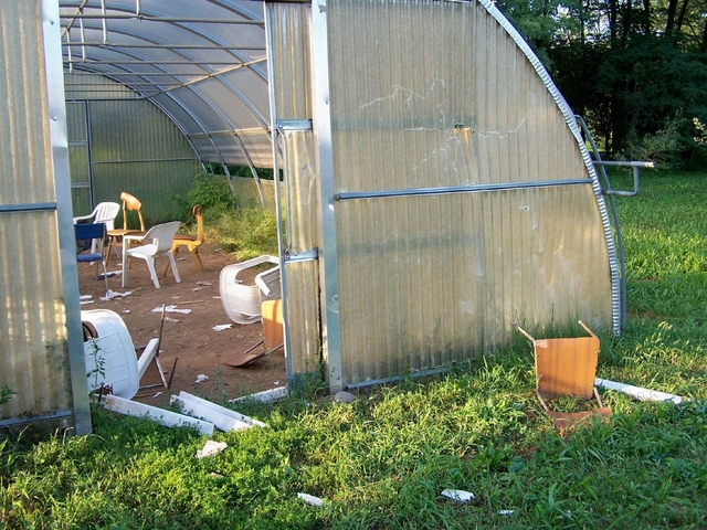 Seregno in balia dei vandaliSedie-ariete contro le serre