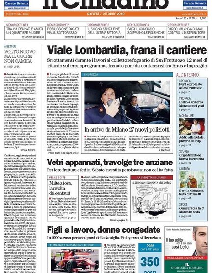 L’edizione di Monza, in edicola ogni giovedì