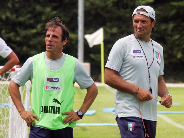 Gianfranco Zola e Gigi Casiraghi
In campo insieme a Monza