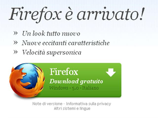 Ecco Firefoxversione n° 5