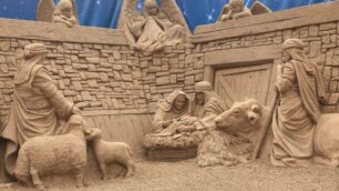 Un presepe di sabbiaE’ la Natività di Jesolo