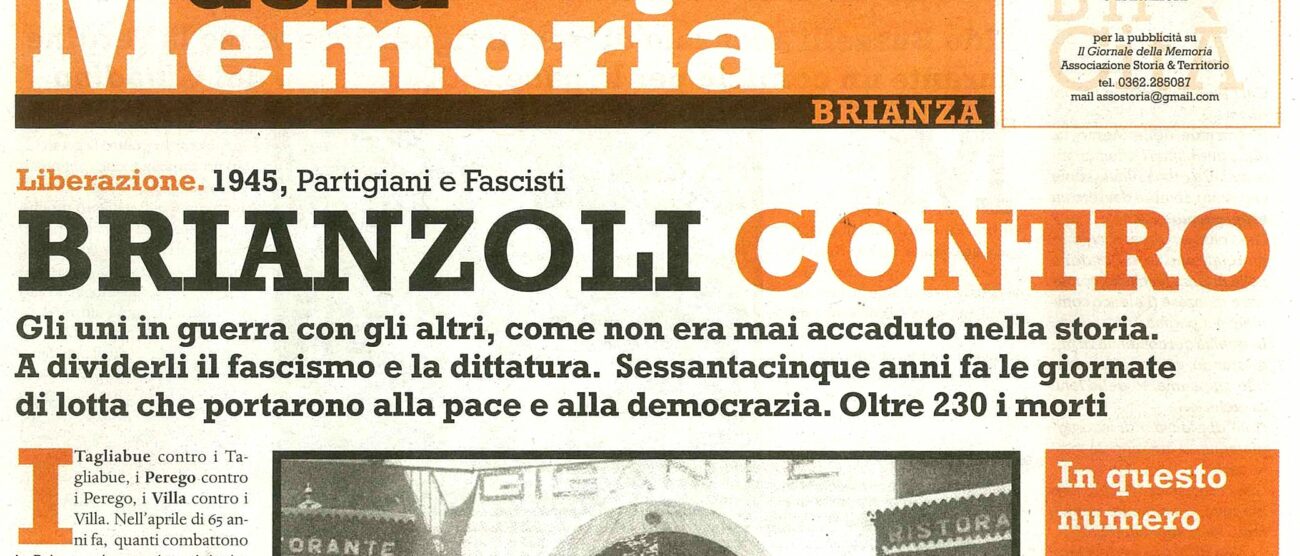 L’Italia, la Brianza e il 25 aprilecon il Giornale della memoria