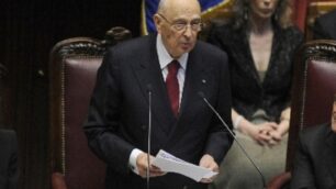 Il presidente della Repubblica Giorgio Napolitano a Monza in giugno