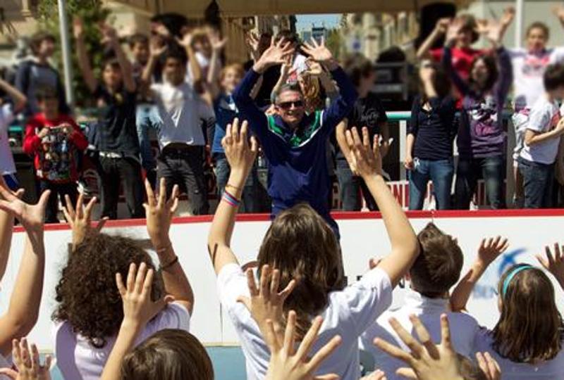 Andrea Lucchetta in una tappa di un Campione per amico