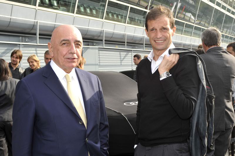 Galliani e Allegri fotografati a Monza