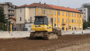 Ruspe in viale Lombardia, sopra il tunnel