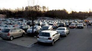 Il parcheggio di un centro commerciale