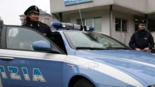 Sul posto gli agenti della polizia