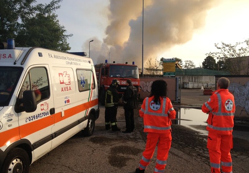 L’incendio alla Afo di Concorezzo