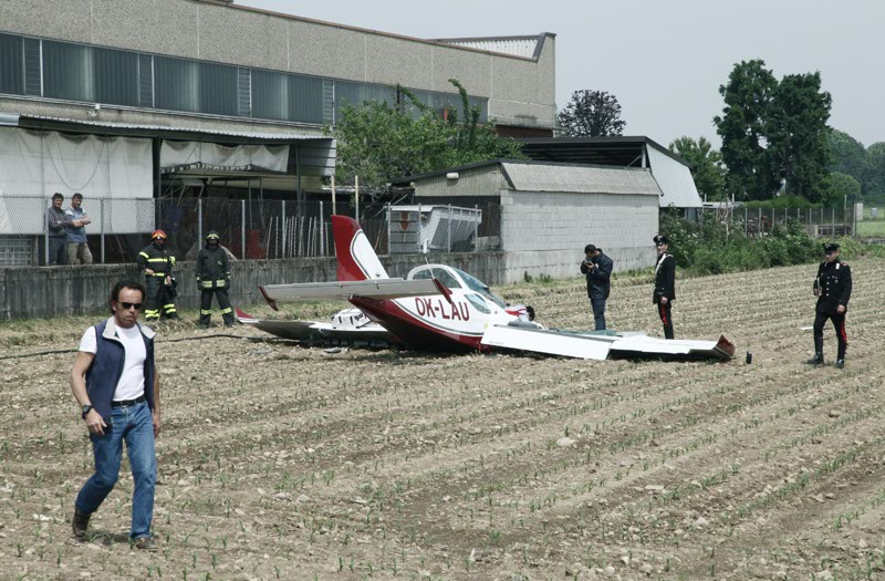 L’aereo caduto a Ceriano Laghetto