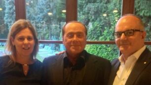 Silvio Berlusconi con il presidente dello Sporting