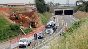 Il cantiere della Pedemontana in zona Copreno di Lentate sul Seveso