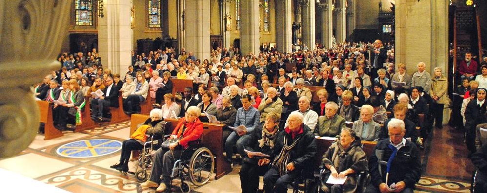 La chiesa prepositurale di Lissone in occasione della visita decanale del cardinale Scola