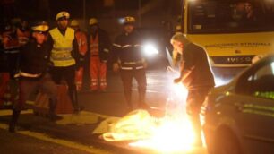 Monza, l’inizio della protesta in viale Lombardia nel febbraio 2014