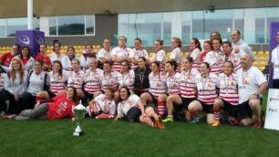 Rugby, le ragazze del Pwc's Monza dopo la finale col Valsugana (foto da Twitter)