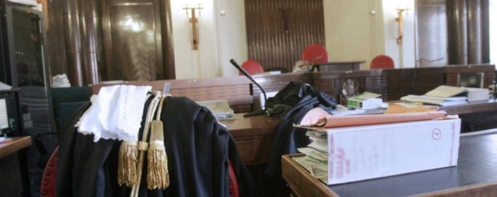 Un’aula del tribunale di Monza