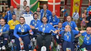 L’Italia del wheelchair hockey d’argento agli Europei - foto da facebook