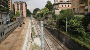 Monza, cantiere ferrovia via san Gottardo