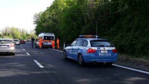 Incidente a Briosco sulla Valassina in direzione sud - foto Terraneo