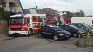 Carabinieri e pompieri a Briosco