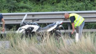 La moto coinvolta nel sinistro