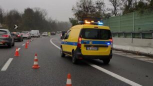 Valassina chiusa per incidente