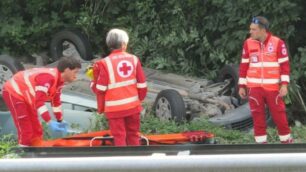 Incidente stradale Statale 36 Briosco 27 giugno 2019 ribaltamento carreggiata sud