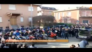 Cesano Maderno: il saluto delle moto degli amici a Tommaso Spinelli