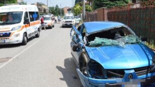 Meda incidente auto furgone via delle Cave 2 luglio 2020