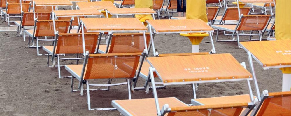 Una spiaggia di Riccione