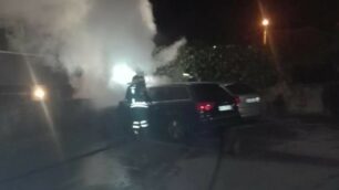 incendio auto lissone