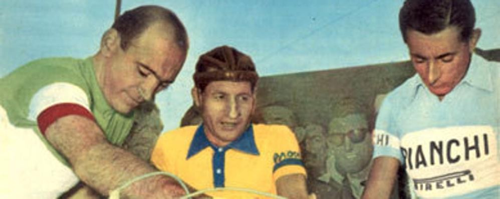 Da sinistra: Fiorenzo Magni, Gino Bartali, Fausto Coppi