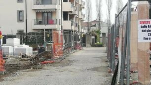 Villasanta, il cantiere di piazza Europa