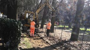 I lavori per realizzare la pista ciclabile