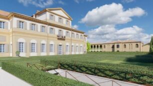 Vimercate rendering Villa Gargantini Piatti via Garibaldi