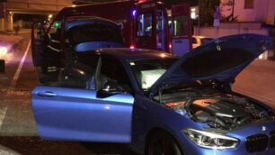 L'auto coinvolta nell'incidente (foto vigili del fuoco)