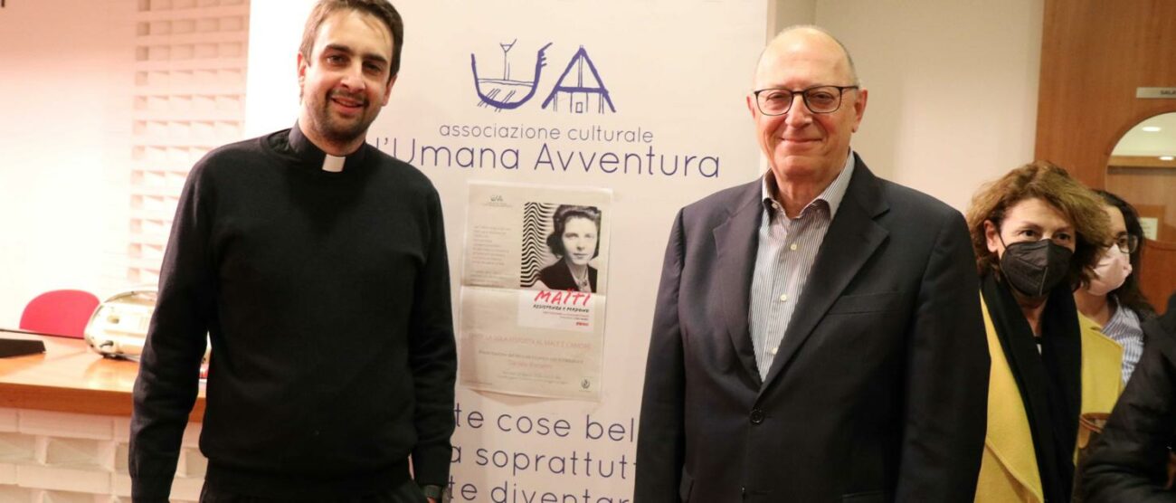 Il seminarista Daniele Bonanni e il presidente di Umana Avventura,Carlo Camnasio