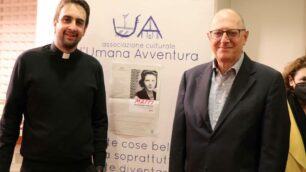 Il seminarista Daniele Bonanni e il presidente di Umana Avventura,Carlo Camnasio