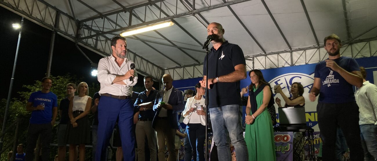 Politica Ministro Matteo Salvini a Festa Lega Brugherio