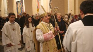 Monza Delpini Arcivescovo a Monza per inaugurazione organo di Triante
