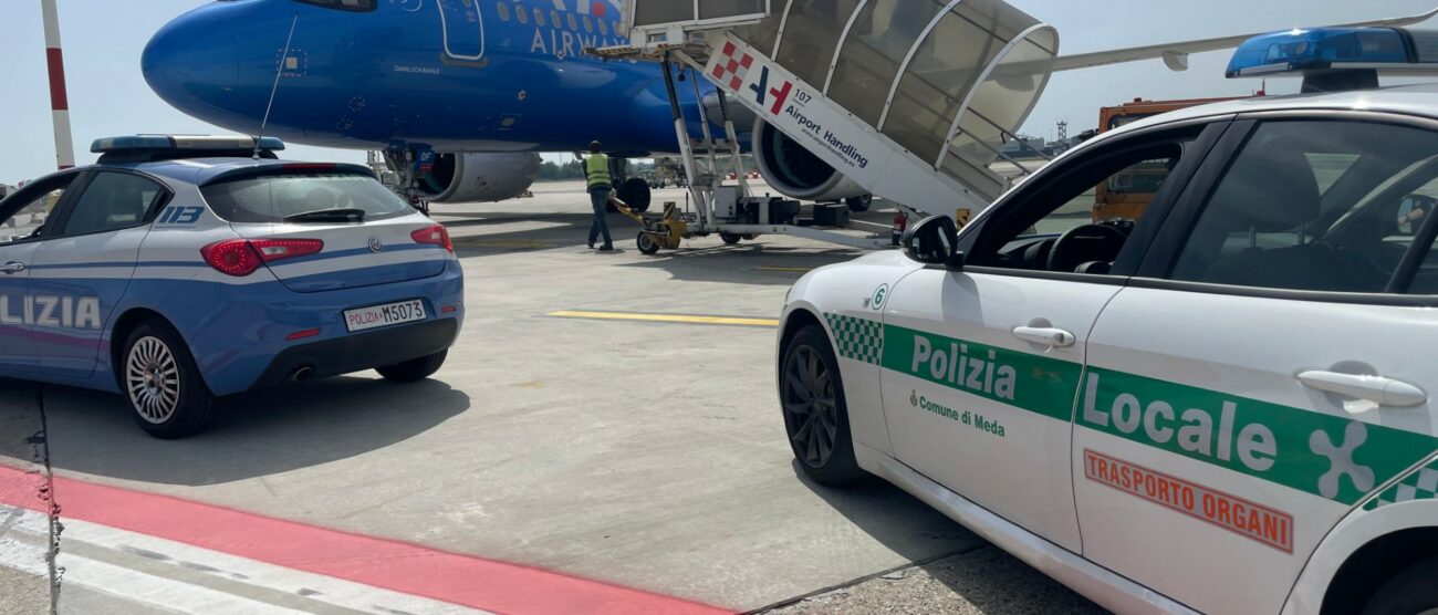 Polizia locale Meda trasporto organi