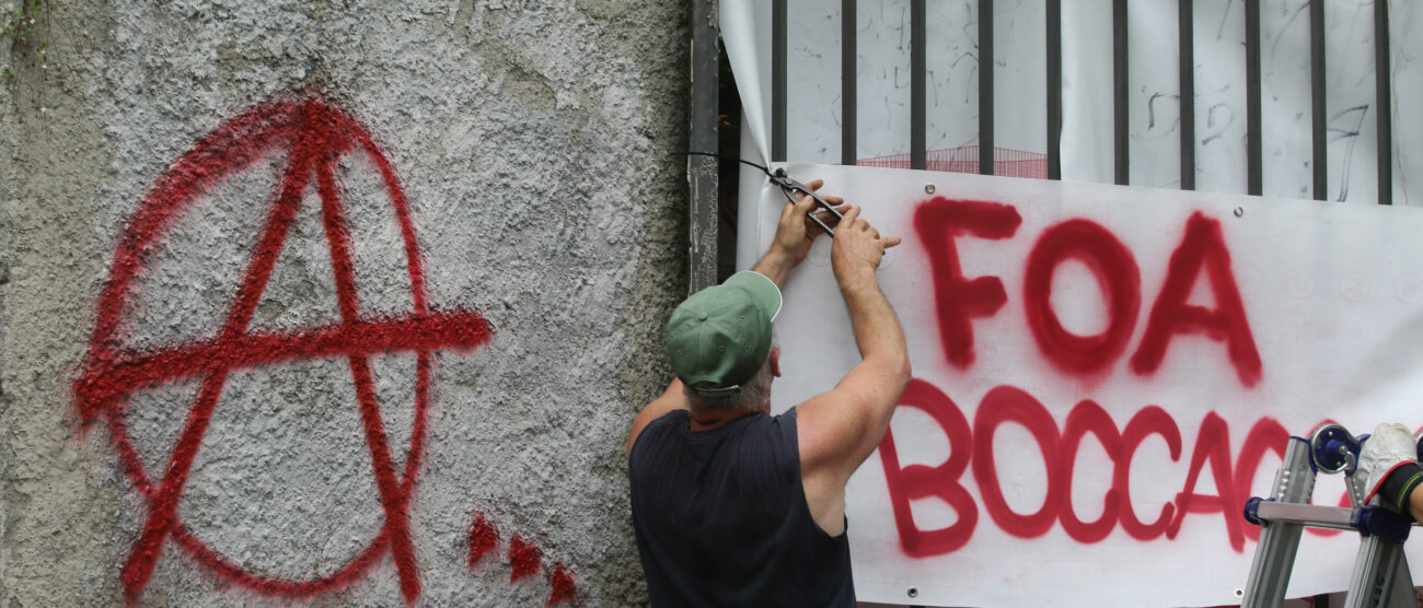 Monza Foa Boccaccio occupazione e sgombero ex pista hockey Villa reale - foto Fabrizio Radaelli