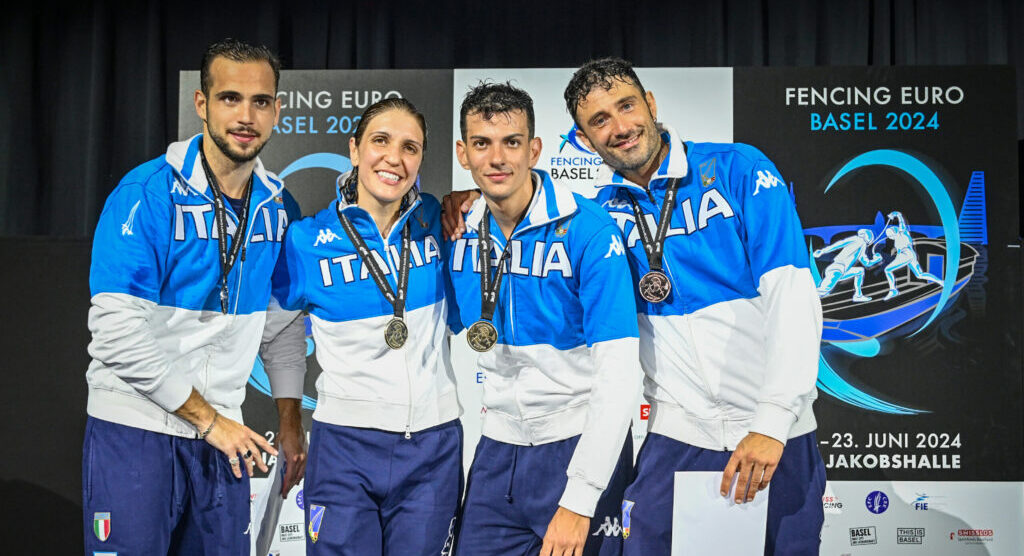 Scherma Arianna Errigo e Michele Gallo campioni d'Europa con i medagliati Luca Curatoli e Gigi Samele - Federscherma