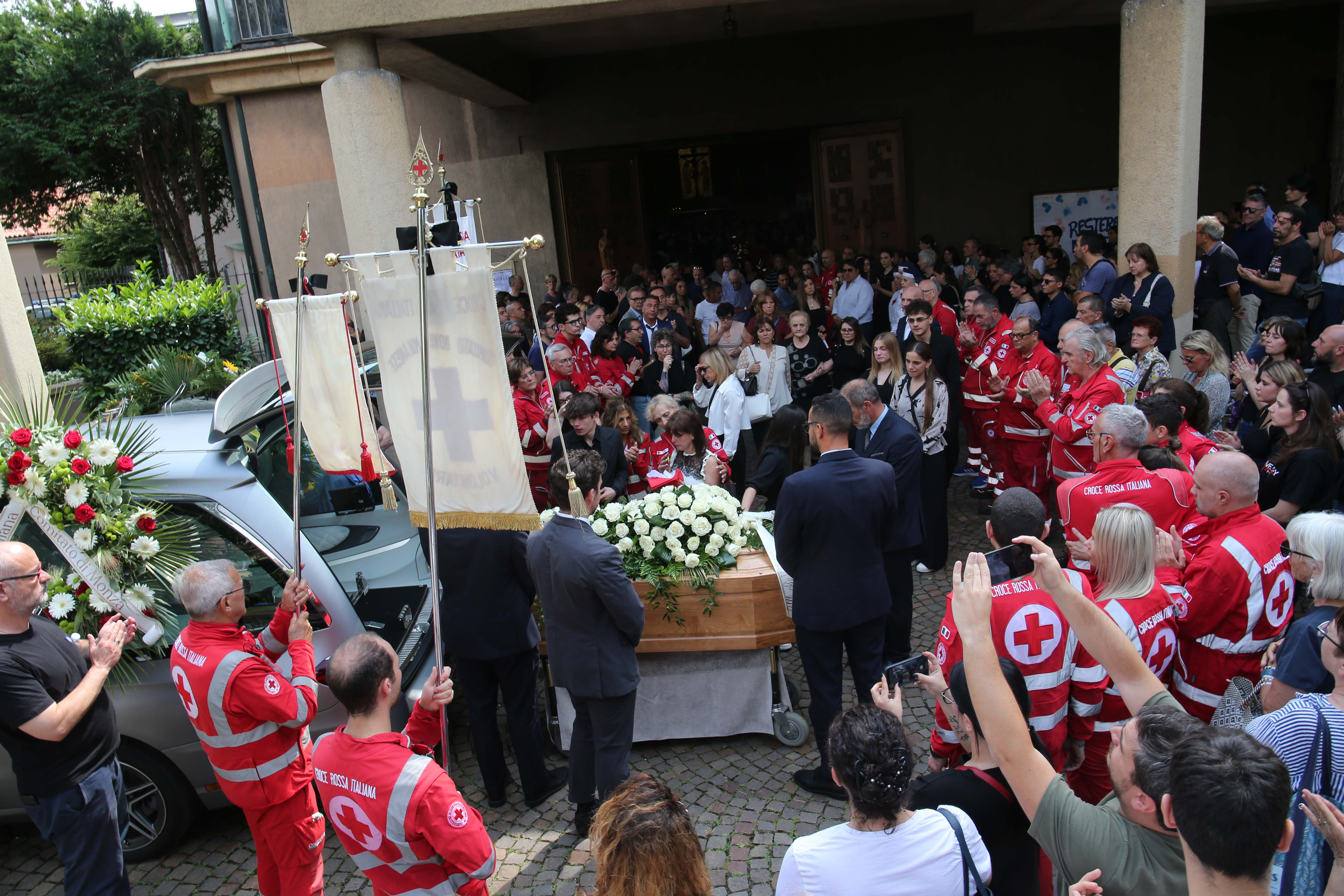 Monza funerali Fabio Castelli incidente stradale viale Battisti - foto Radaelli