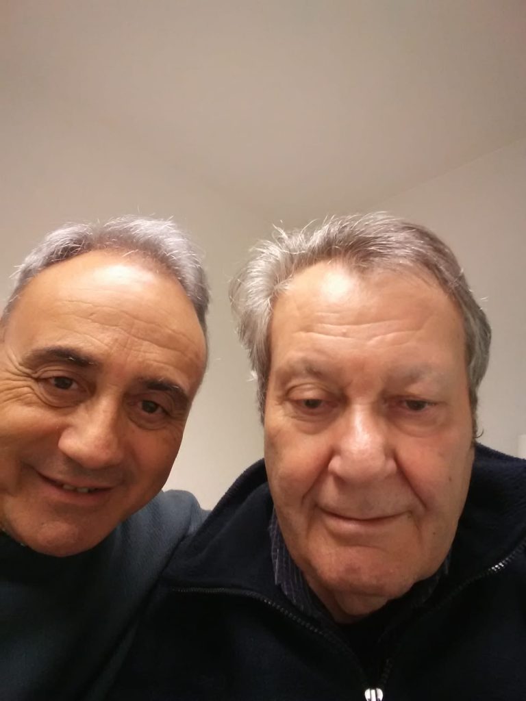 L'artista Pasquale Galbusera e l'ex sindaco di Aicurzio Gianmarino Colnago