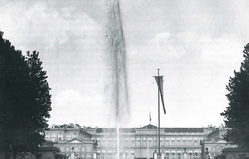 Monza primo zampillo acquedotto Villa reale 1924