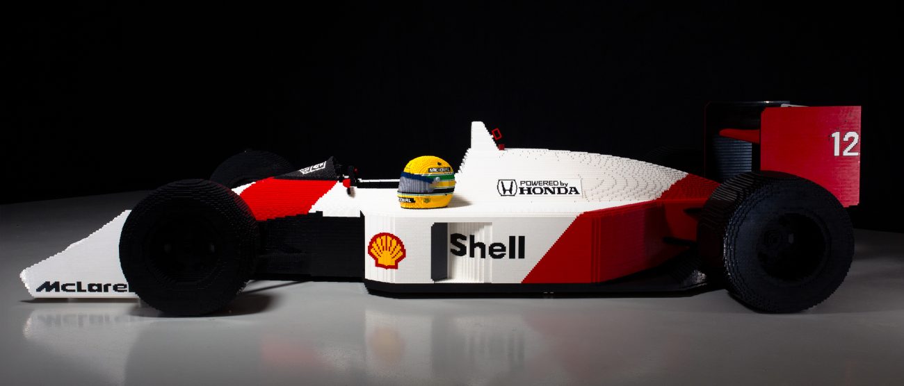 F1 Gp d'Italia la McLaren di Ayrton Senna in Lego