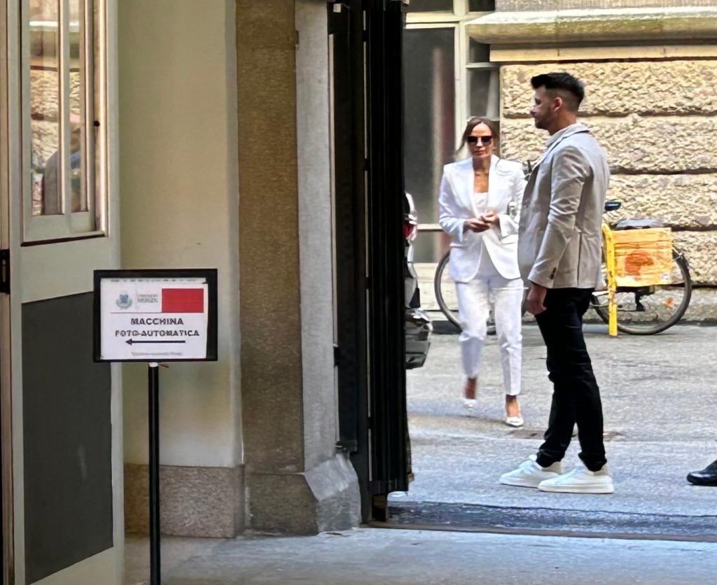 Monza Matrimonio Galliani Arrivo di Helga Costa al municipio dove si è unita in nozze con Adriano Galliani - foto Radaelli