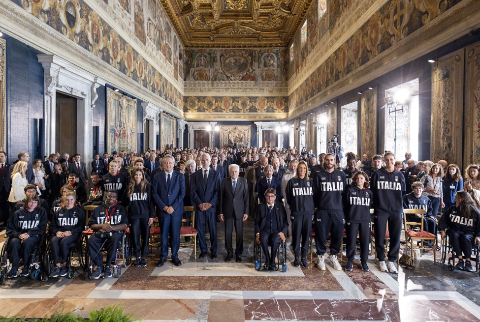 Olimpiadi Parigi 2024 riconsegna della bandiera e cerimonia con il presidente Mattarella - foto Quirinale